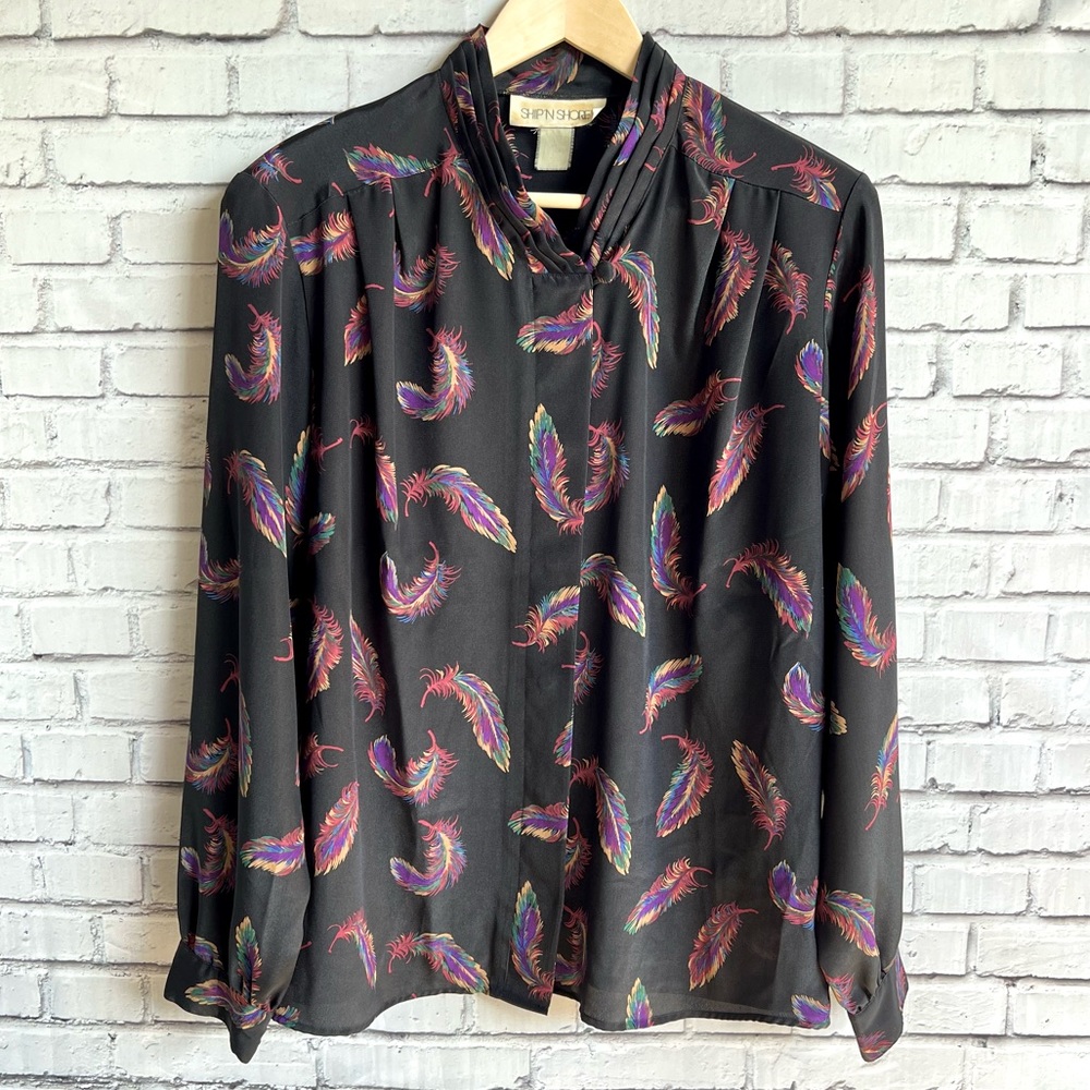 Ship 'N Shore 1970's Vintage Blouse | Sz M